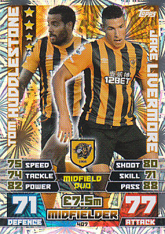 Huddlestone Livermore Hull City 2014/15 Topps Match Attax Duo #407